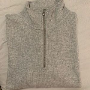 Brandy Melville Quarter ZIP Gray Thermal